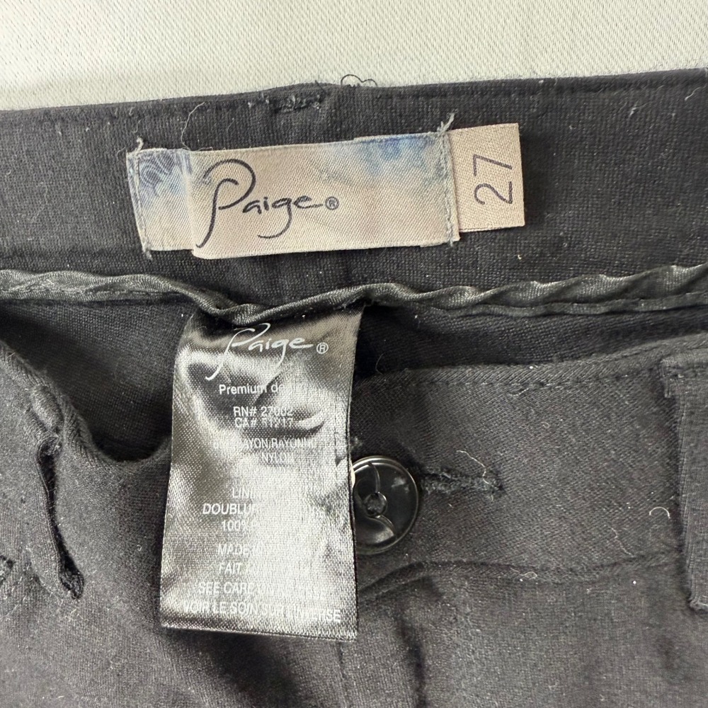 Paige Black Premium Denim Skinny Pants Womens Size 27 - Picture 5 of 8